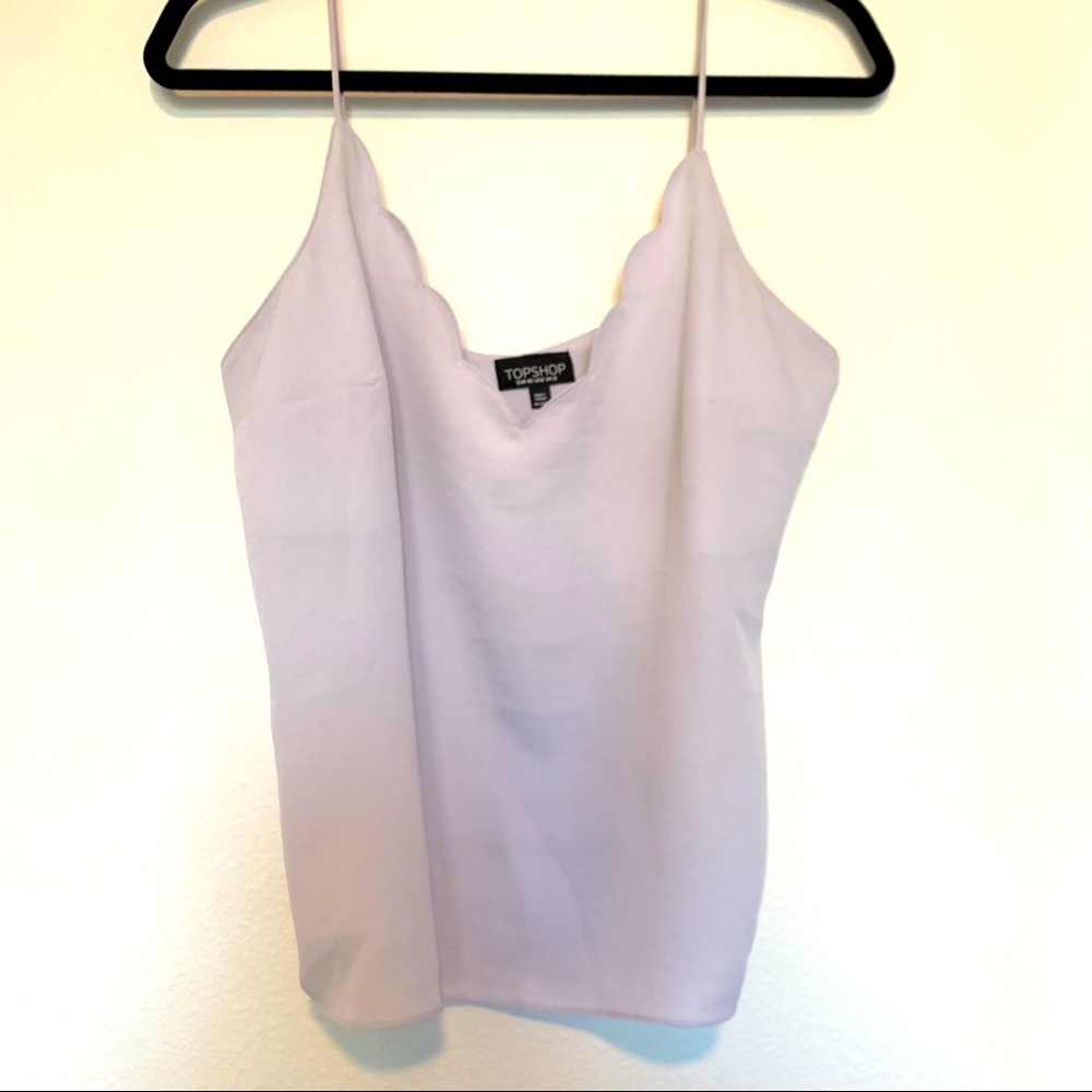 Topshop scalloped tank top